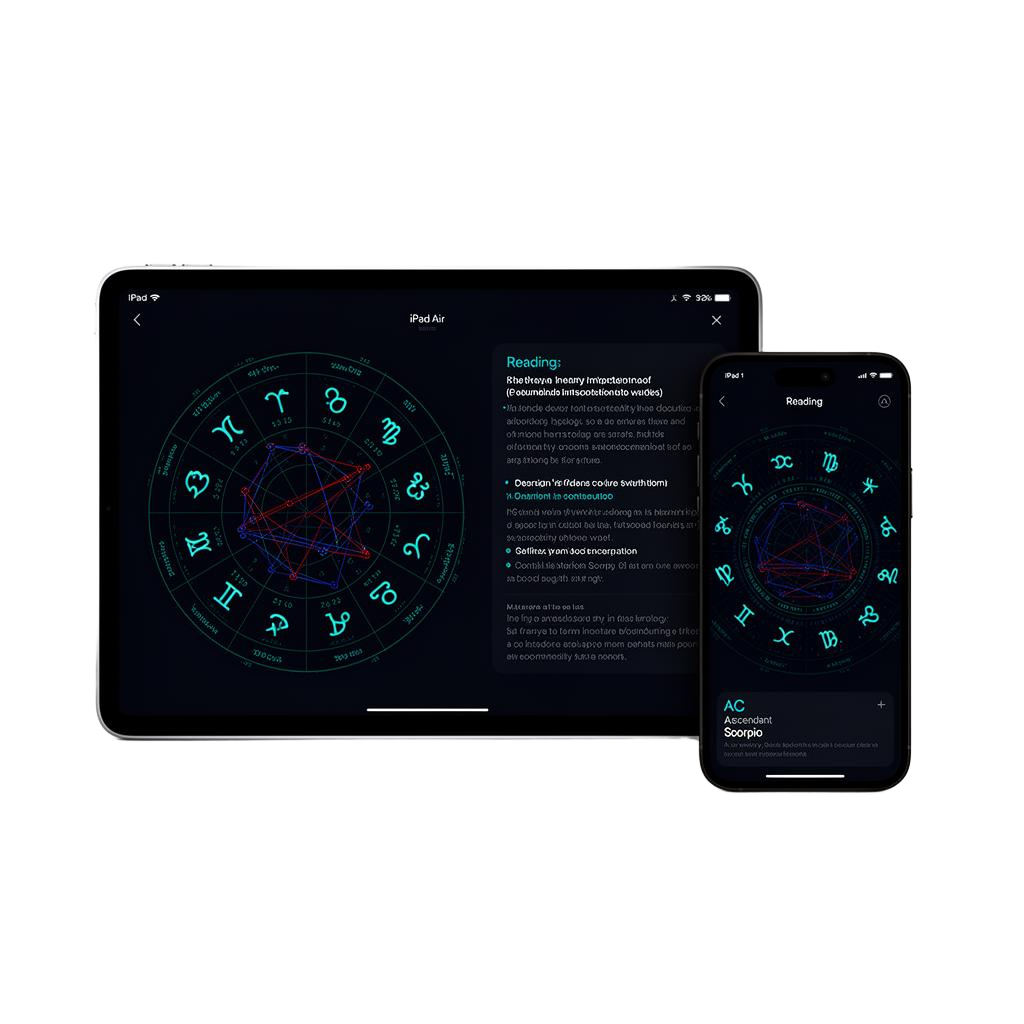 Atrium app showing birth chart
